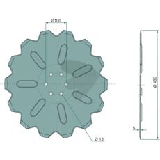 Skiverings Takker, designet for å forbedre jordbearbeiding og frøberedning.