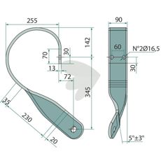 Venstre fjærhalm som optimerer funksjonaliteten og sikkerheten i maskiner.