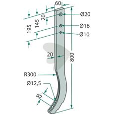 Skaft 4653605, designet for ergonomi og lang levetid, enkelt å bruke.