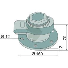 Høykvalitetslager HI, 6-hulls, perfekt for industrielle anvendelser.