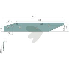 Sett med lang høyre og venstre landseite, passer perfekt for 27011400.