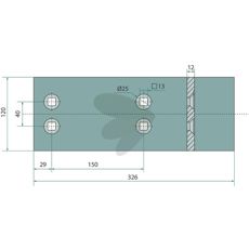 Landside kort høyre/venstre 27510306, utmerket for tilpasning.