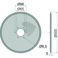 Skiverist Glatt, Ø 500 x 5 mm, passer perfekt for tunge anvendelser.