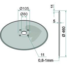 Diskrist Glatt, Ø 460 x 5 mm, designet for holdbarhet og ytelse.