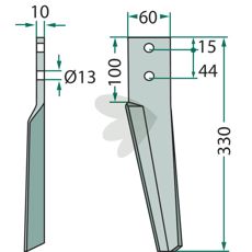 Maschio og Dondi rotorharvtind, designet for robust og pålitelig ytelse.