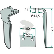Rotorharvtind for Howard/Kongskilde, perfekt dimensjon for maksimal effektivitet.