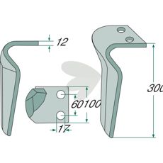 M36100211R rotorharvtind, perfekt for å lette jordbearbeiding og stell.