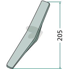 Spiss for påsveising, 205 mm lang, perfekt for profesjonelle reparasjoner.