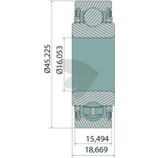Lager 240199, designet for holdbarhet i tøffe arbeidsmiljøer for jordbruk og konstruksjon.