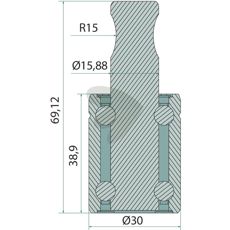Effektivt lager for trykkrulle, ideelt for bruk i landbruksmaskiner.