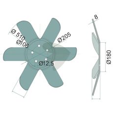 Robust spadplate venstre, Ø520x8 mm, tilpasset for effektivt arbeid.