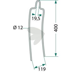 Etterharvstift 23642501, et viktig verktøy for jordbruksbearbeiding.