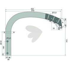 Kvalitetsfjærstift med artikkelnummer 34060835 for landbruksmaskiner.