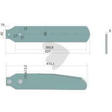 Ledskjær venstre med bredde 80 mm, passer perfekt på traktorer.