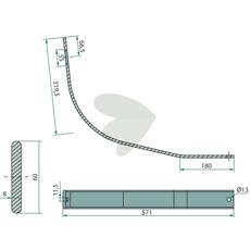 Pakkarmellomfjær for skraper, robust og holdbar for jordbruk.