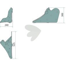 Venstre sadel 073412R, praktisk og holdbar for langvarig bruk.