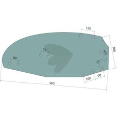 Vendeskive høyre 14"- 20", egnet for ulike typer traktorer og maskiner.