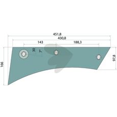 Høyre vendeskivebryst 073227R, designet for å tåle tøffe arbeidsforhold.