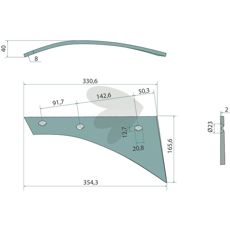 Høyre vendeskivebryst 073256R, perfekt for din traktor og jordbruksmaskin.