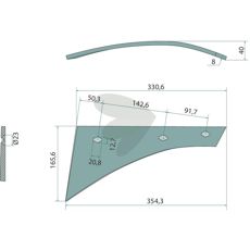 Snu skivebryst venstre - 073257R, oppgradert for langvarig bruk.