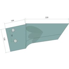 Høyre kantbryter modell 073615R, perfekt for din traktor eller jordbruksmaskin.