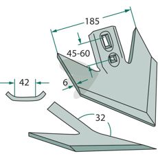 Gåsefotsskjær 193569R, effektivt verktøy for nøyaktig beskjæring og landbruk.