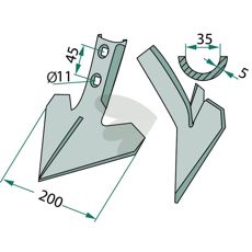 Gåsefot-skjær 200x5, konstruert for høy ytelse og holdbarhet i tøffe miljøer.