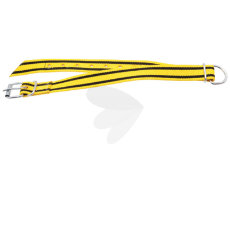 Gul nylon-halsbånd, holdbart og lett for både dyr og bruk.