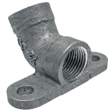 Nippelholder 30° med 1/2 tilkobling, ideell for rørsystemer.