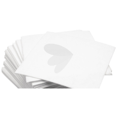 Hvit jurfille, pakke med 50 stykker, størrelse 280x280 mm.