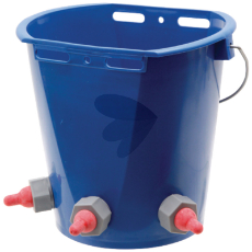 Bøtte på 10 liter med 3 smokker, perfekt for transport og lagring av væsker.