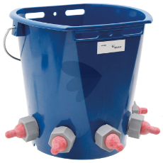 Bøtte på 10 liter med 10 smokker, ideell for både industriell og hjemmebruk.