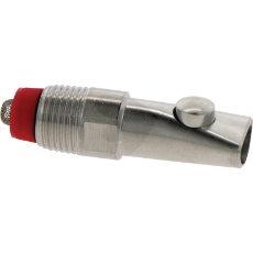 Nippel i rustfritt stål, 63 mm lang, perfekt for ulike installasjonsbehov.