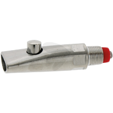 Nippel i rustfritt stål, 105 mm lang, for holdbare og korrosjonsresistente tilkoblinger.