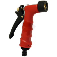 Gilmour sprøytepistol med plastinnsats, lett og brukervennlig for hagearbeid.