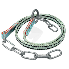 Nylonrem 1950 mm med blikkdeksler og plastbeslag for økt holdbarhet.