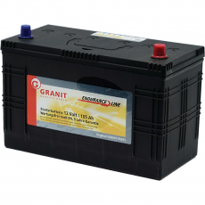 Batteri 12V 105Ah med målene 346x176mm, perfekt for traktorer og landbruk.