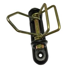 Grindisolator med låseklammer for strømgjerdetråd, pakke med 4 for effektiv strømføring.