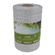 Strømtråd 2 mm hvit, 1000 m lang, ideell for ulike elektriske prosjekter og installasjoner.
