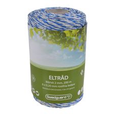 Strømtråd 2 mm hvit/blå, 200 m, perfekt for både innendørs- og utendørsinstallasjoner.