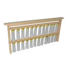 Dronningramme 1/1 Langstroth med 24 bur for effektiv birøkt.