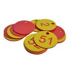 Nummererte plastskilt 1-100 for bikube, fra Willab.