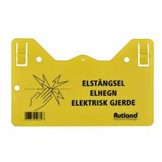 Varselskilt med trykk, synlig fra begge sider for maksimal sikkerhet.