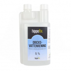 Hippofix Vannrensing 5% i 1 liter, sikrer rent og klart vann.