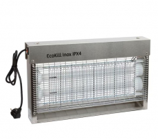 Kerbl Insektfanger EcoKill Inox IPX4 med 2x15W lysstyrke for effektiv insektbekjempelse.