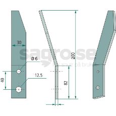 Tann 384300160, pålitelig del for utskifting av slitte tenner.