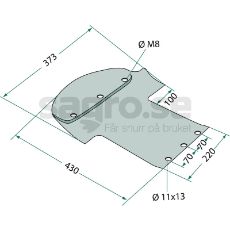 Viser slepesko venstre - 397602450, en kritisk komponent for maskiner.