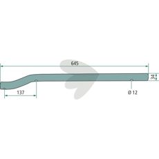 Tapparm Niemeyer 10729, en pålitelig komponent for landbruk.