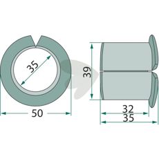 Flensbøsning 01142800, perfekt passform for effektive maskinløsninger.