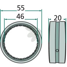 Nålelager 1168775, perfekt for pålitelighet og holdbarhet i maskiner.